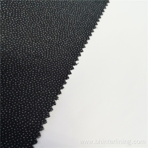 Woven fusible shirt interlining fabric for collar placket